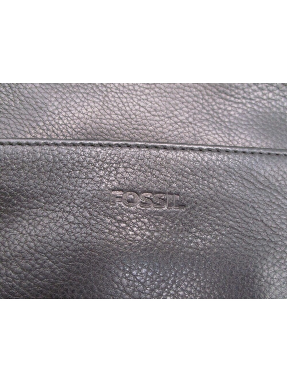 Vintage Fossil Black Pebbled Leather Crossbody Organizer Bag Travel Purse 75082 - Picture 3 of 4